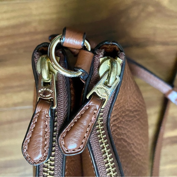 COACH Pebbled Leather Embossed Crossbody - Picture 6 of 14